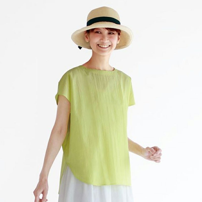 実物大型紙・テーパードラインブラウス サンフィットパターン 簡単ブラウス ボートネック Mパターン