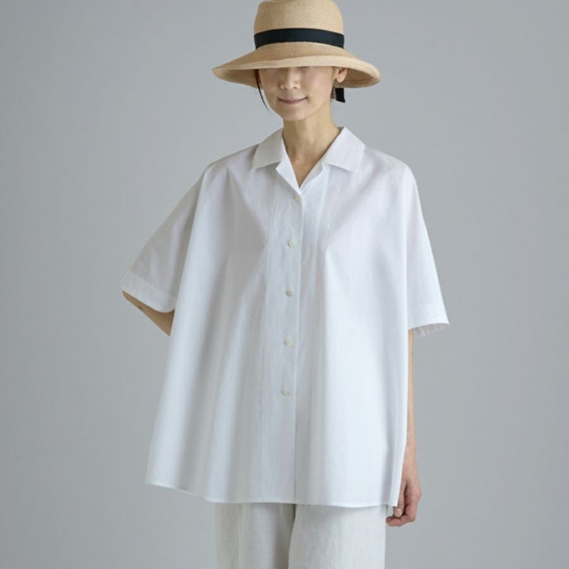 実物大型紙・ワイドフレンチスリーブシャツ サンフィットパターン オーバーサイズブラウス ボタンシャツ