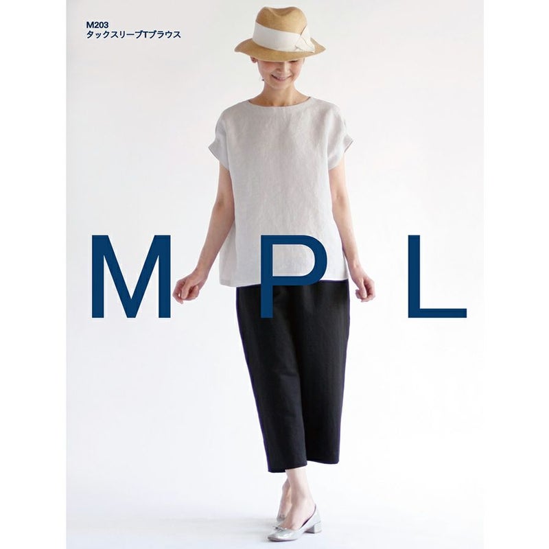 実物大型紙・タックスリーブＴブラウス サンフィットパターンMパターン研究所 簡単ブラウスTシャツ