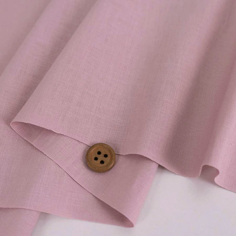 綿麻シーチング生地 (ピンク) 10cm単位 切り売り ハーフリネン生地国産 くすみピンク ブラウス生地 ワンピースに