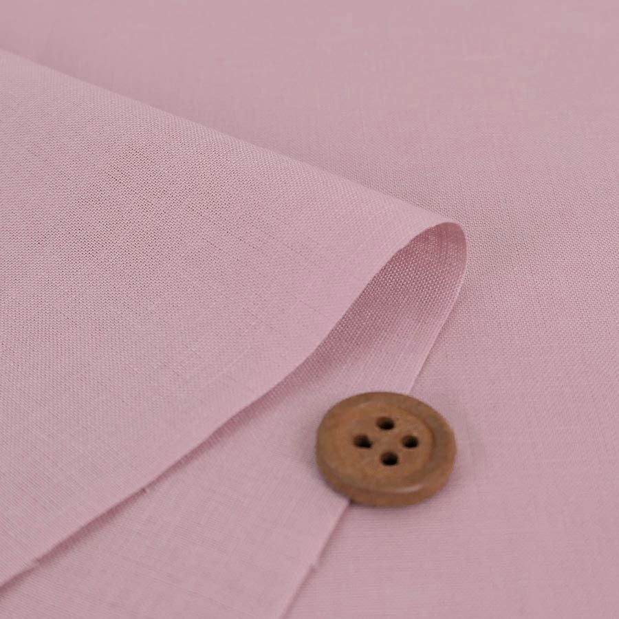 美品✨定価3.8万 チノ コットンリネンコンパクトブザムシャツ ピンク 綿麻 綿麻シーチング生地 (ピンク) 10cm単位 切り売り |生地 和柄/和布