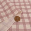 麻みたいなコットン生地 チェック柄 (ダスティピンク) 10cm単位 切り売り 大人カワイイチェック柄リネンライクコットン ピンクアーモンド