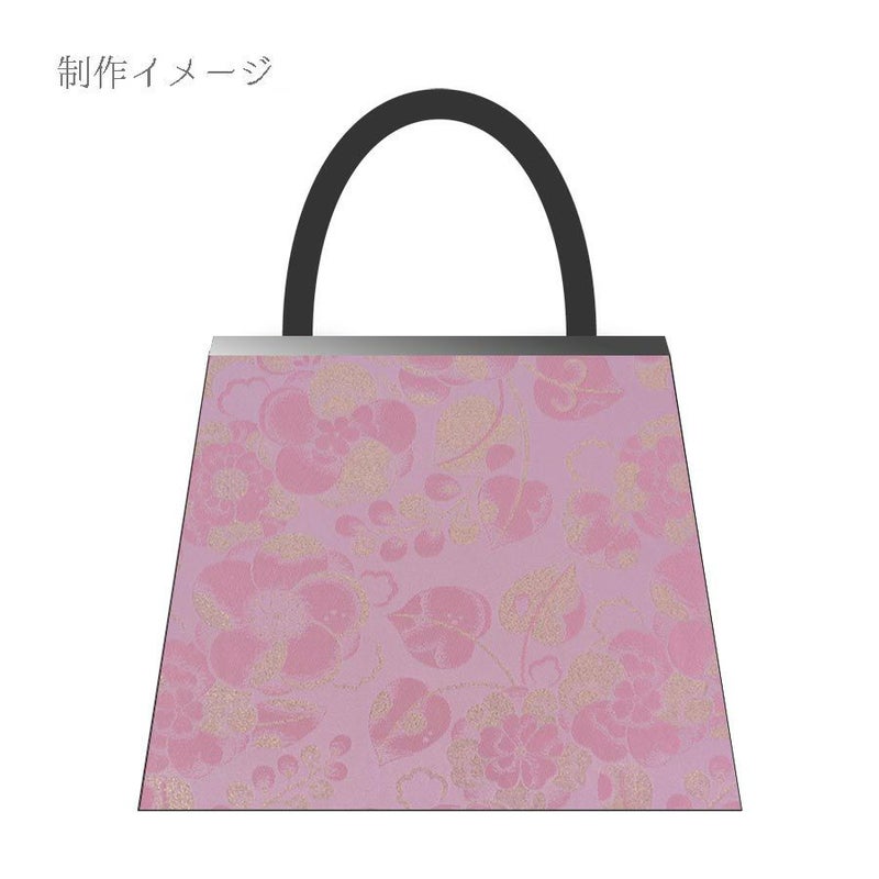 金襴生地(金らん) 辻が花風文様(ピンク) 10cm単位 切り売り 西陣織きんらん織物 花柄かわいい 和小物用生地 和柄 モダン和風