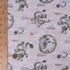 和柄コットン生地 雲海の龍(アイボリーベージュ)