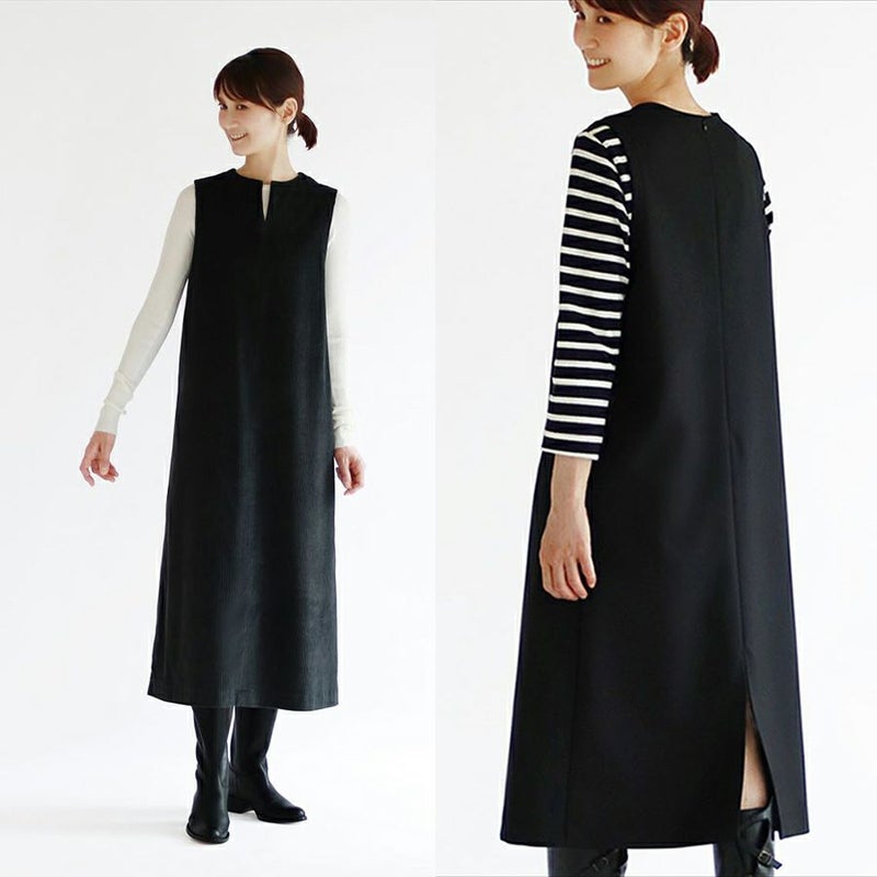 実物大型紙・キーネックジャンパースカート