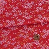 金襴生地(金らん) 桜花の舞(赤) 10cm単位 切り売り