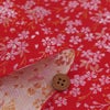 金襴生地(金らん) 桜花の舞(赤) 10cm単位 切り売り