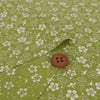 ポリちりめん生地 流れ梅(グリーン) 10cm単位 切り売り