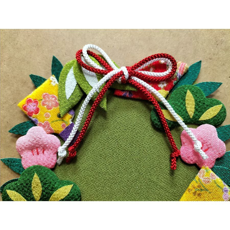 押絵キット 迎春の花リース |生地 和柄/和布/ちりめん手芸通販布がたり