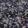 和柄コットン生地 藍染め調しだれ桜(藍) 10cm単位 切り売り