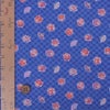和柄コットン生地 市松にだるまと扇子(青) 10cm単位 切り売り