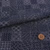 和柄コットン生地 刺し子の市松模様(濃紺) 10cm単位 切り売り