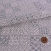 和柄コットン生地 刺し子の市松模様(きなり) 10cm単位 切り売り