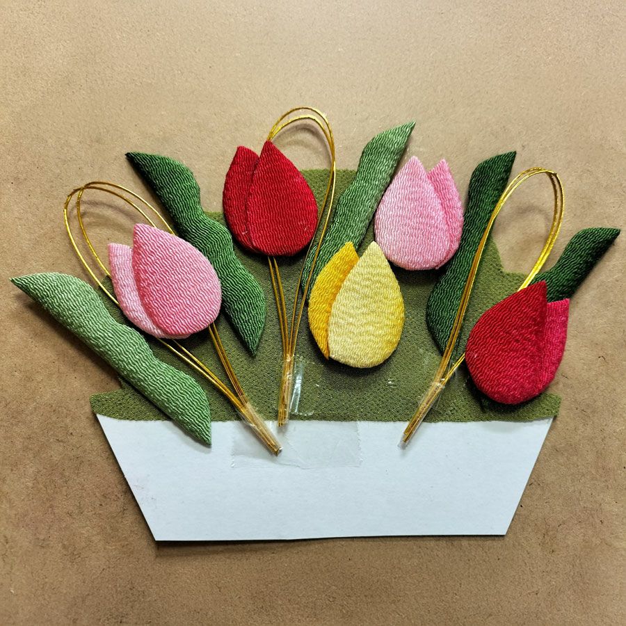 押絵キット 春の花寄せ |生地 和柄/和布/ちりめん手芸通販布がたり