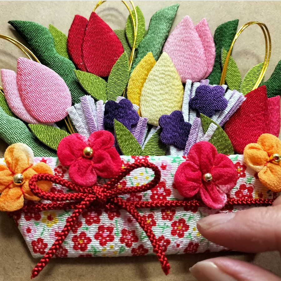 押し絵タペストリー　春爛漫 専用です。 押絵キット 春の花寄せ |生地 和柄/和布/ちりめん手芸通販布がたり