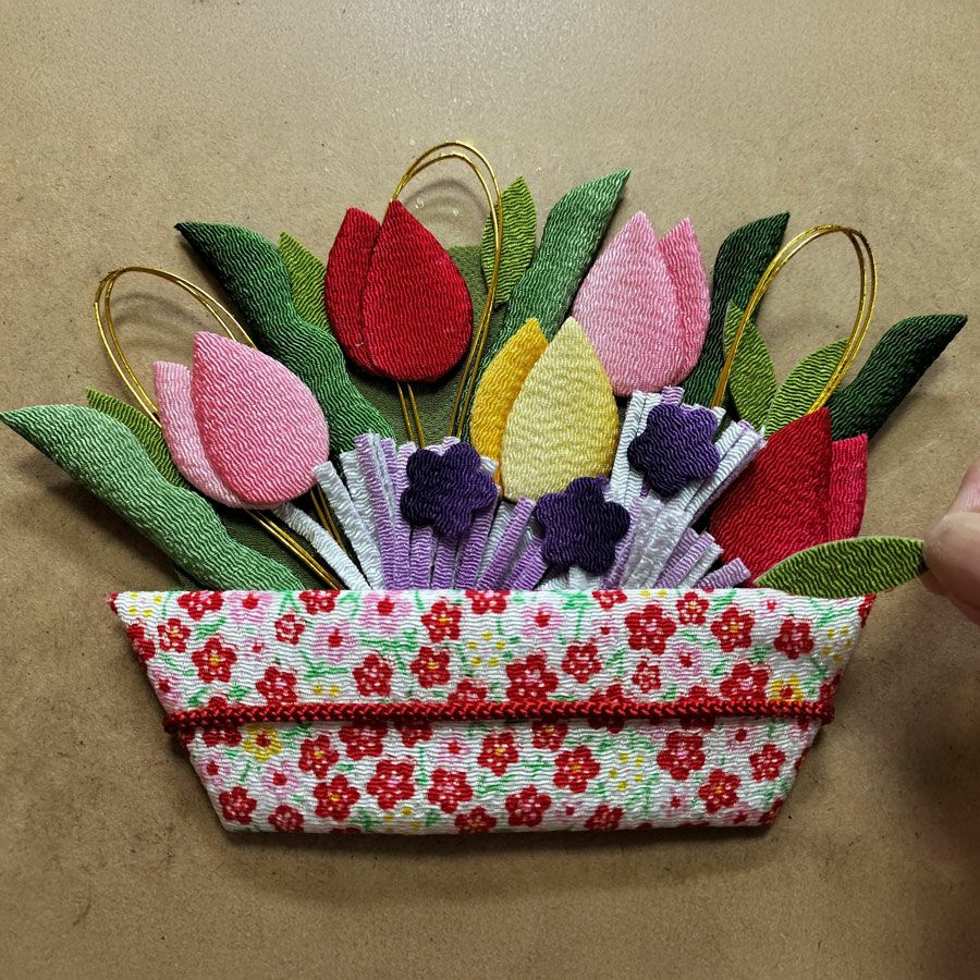 押絵キット 春の花寄せ |生地 和柄/和布/ちりめん手芸通販布がたり
