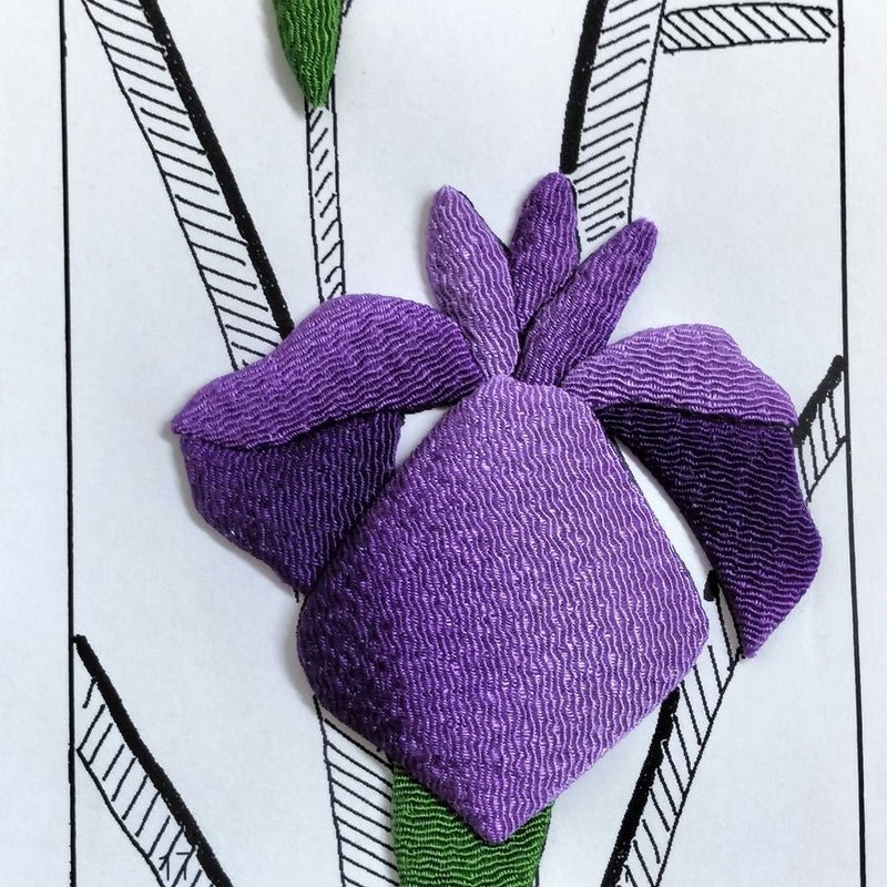 ちりめん手芸キット もてなしの花 5月 アヤメ(菖蒲)