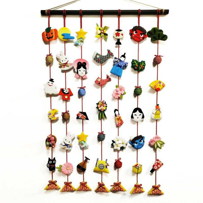 つるし飾りキット・年中風物下げもん飾り〈7連つるし雛〉