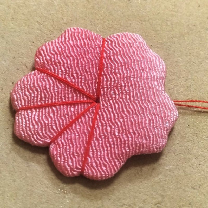 ちりめん手芸キット 房付き手まり 四季の花4種セット