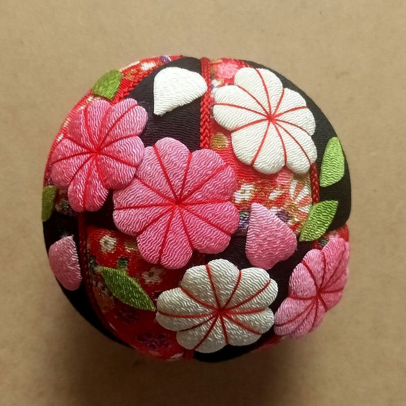 ちりめん手芸キット 房付き手まり 四季の花4種セット