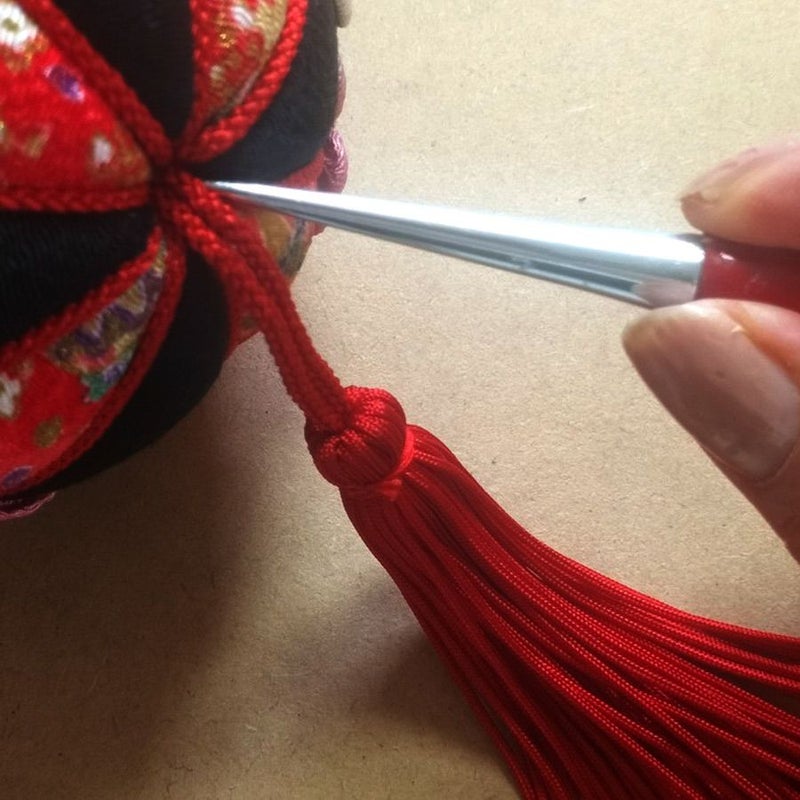 ちりめん手芸キット 房付き手まり 四季の花4種セット