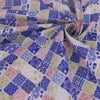 和柄コットン生地 市松パッチワーク文様(青) 10cm単位 切り売り