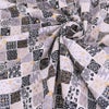 和柄コットン生地 市松パッチワーク文様(黒) 10cm単位 切り売り