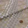 金襴生地(金らん) 蜀江文と市松の道長取り(白ねず) 10cm単位 切り売り