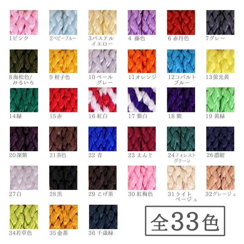  江戸打紐・しなやかタイプ (太/4-4.5ミリ) 15ｍかせ