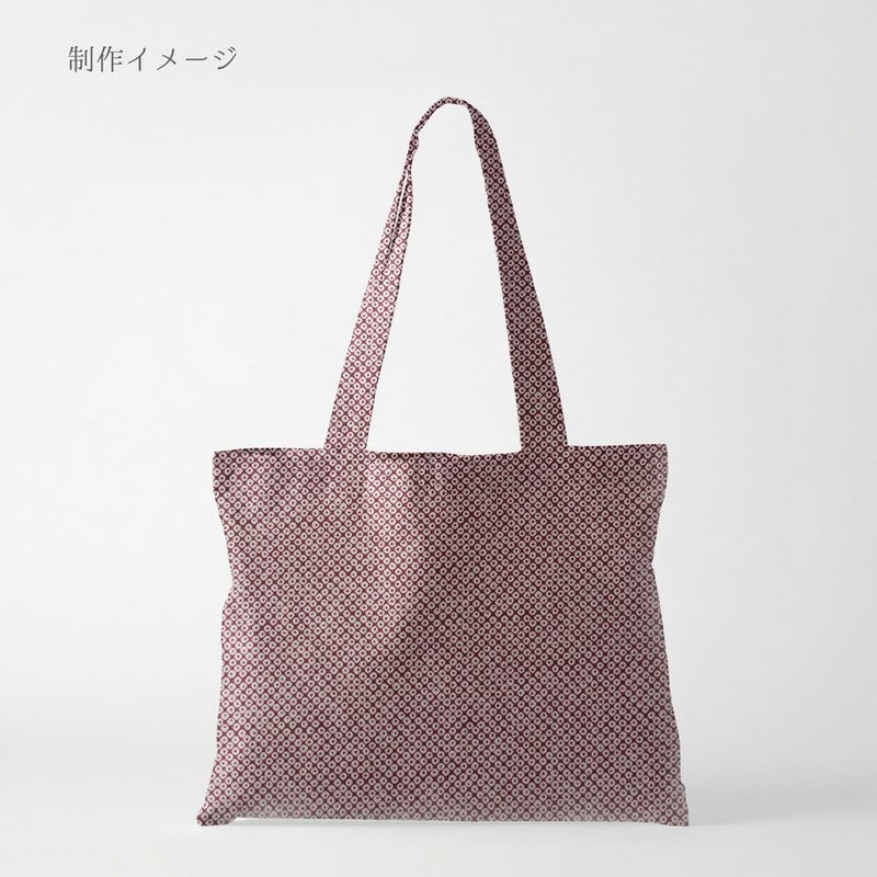 和柄コットン生地 疋田しぼり柄(あずき色) 10cm単位 切り売り