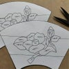 押し絵細工キット 末廣飾り 紅椿
