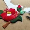 押し絵細工キット 末廣飾り 紅椿