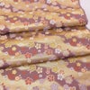 金襴生地(金らん) かごめ霞に梅桜(藤ねず) 10cm単位 切り売り