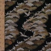金襴生地(金らん) 松霞に鶴と梅(黒) 10cm単位 切り売り