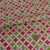 ちりめん生地 七宝菱(紅若葉) 10cm単位 切り売り