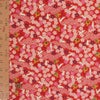 和柄コットン生地 うさぎと桜の吉祥文様(赤) 10cm単位 切り売り