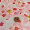和柄コットン生地 うさぎと桜の吉祥文様(アイボリー) 10cm単位 切り売り