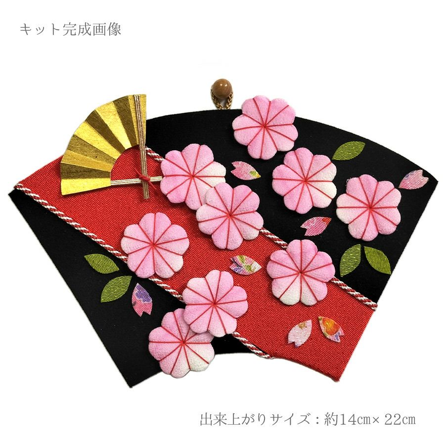 くろちく古布縮緬押絵　金屏風\