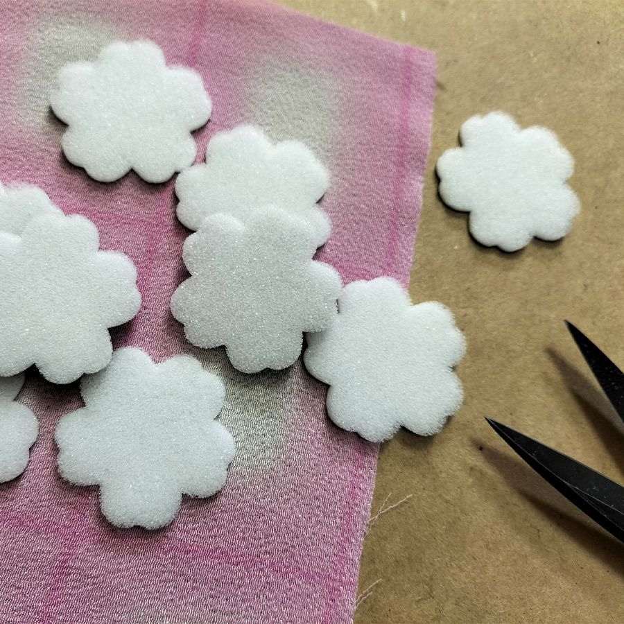 押し絵細工キット 末廣飾り 夜桜 |生地 和柄/和布/ちりめん手芸通販布