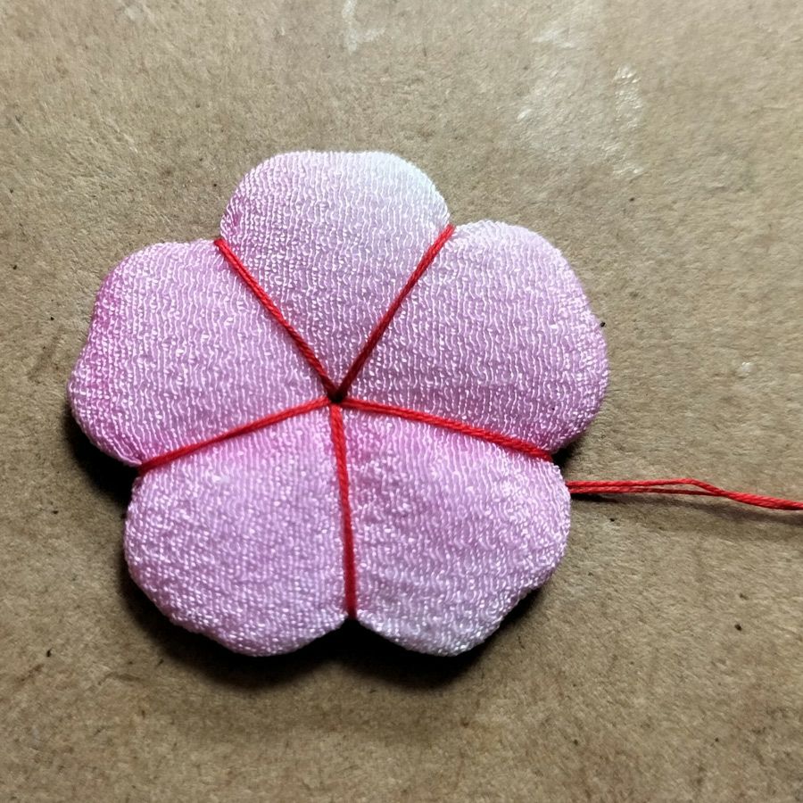 押し絵細工キット 末廣飾り 夜桜 |生地 和柄/和布/ちりめん手芸通販布