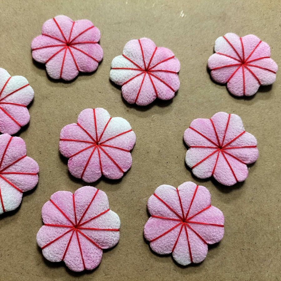 押し絵細工キット 末廣飾り 夜桜 |生地 和柄/和布/ちりめん手芸通販布