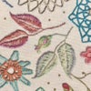 コットン生地 刺しゅう風プリント レースフラワー(ナチュラル) 10cm単位 切り売り