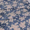 和柄コットン生地 春霞の桜(薄紺青) 10cm単位 切り売り