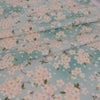和柄コットン生地 春霞の桜(空色) 10cm単位 切り売り