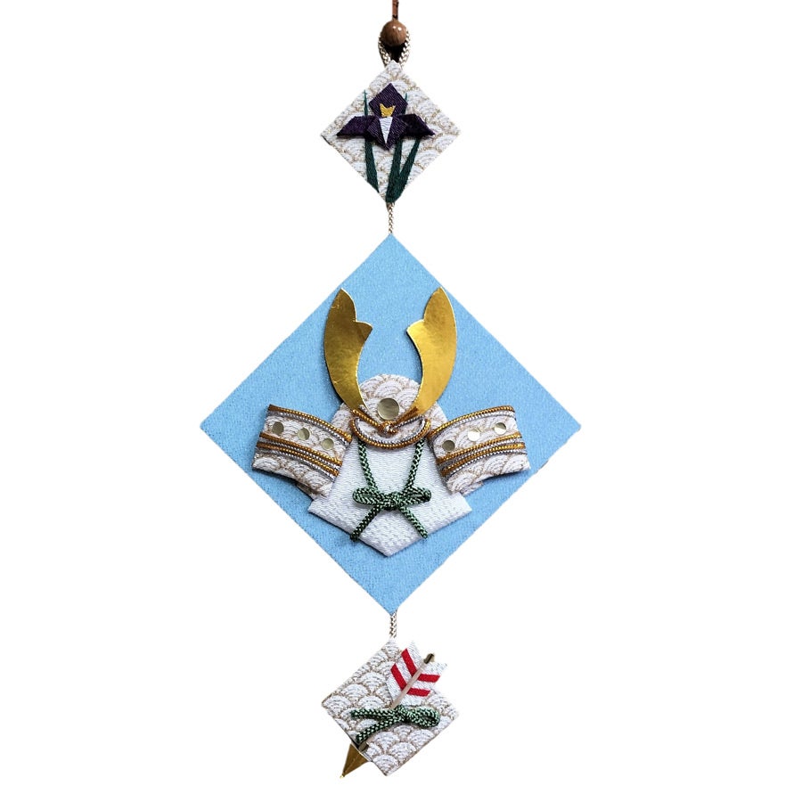 端午の節句タペストリーキット 兜の三連飾り
