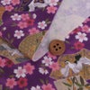 和柄コットン生地 桜に雅扇ちらし(紫) 10cm単位 切り売り