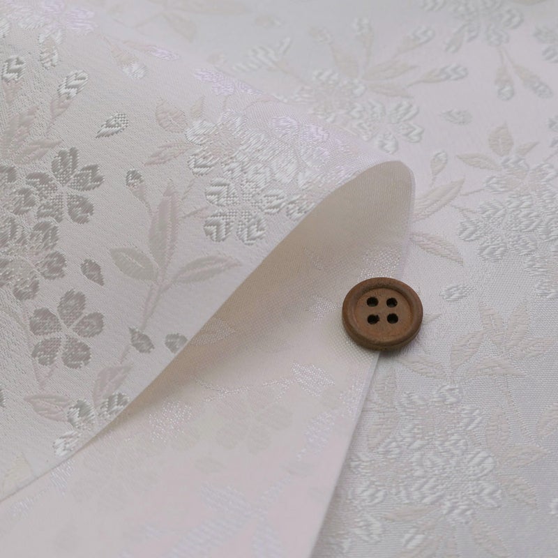 金襴生地(金らん) 山桜(白/白) 10cm単位 切り売り