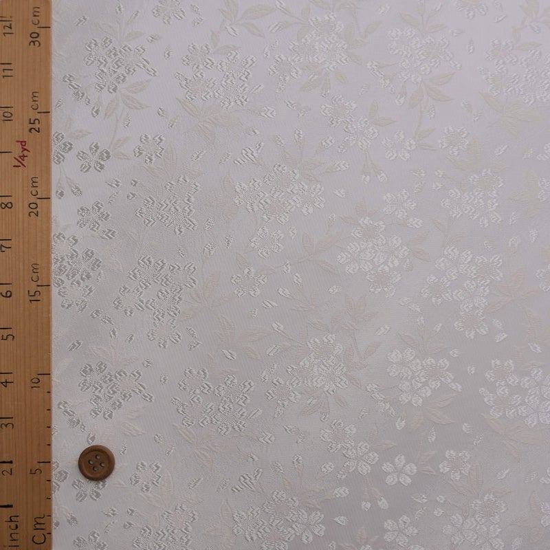 金襴生地(金らん) 山桜(白/白) 10cm単位 切り売り