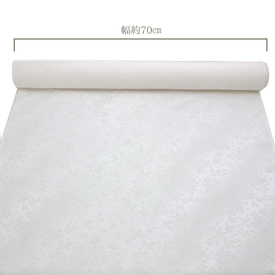 金襴生地(金らん) 山桜(白/白) 10cm単位 切り売り