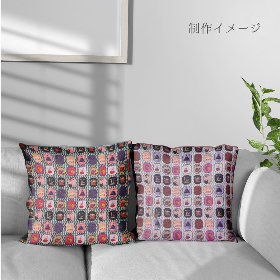 和柄コットン生地 レトロモダン額絵柄(ソフト) 10cm単位 切り売り